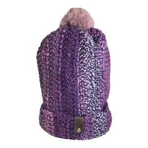 Hand Knit Crochet Beanies by Christy Unisex Purple